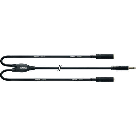Cordial 30cm 2x Mini Jack Femelle / 1x Mini Jack Mâle