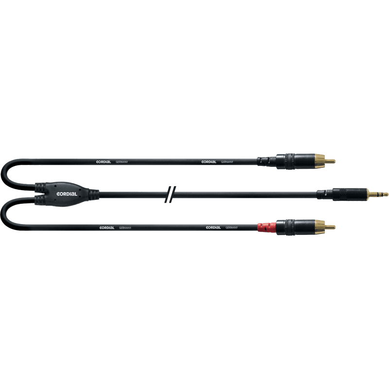 Cordial Câble Mini Jack  Stéréo / 2xRCA 1,5m