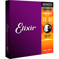 Elixir NANOWEB 80/20 Bronze Custom Light 11-15-22-32-42-52
