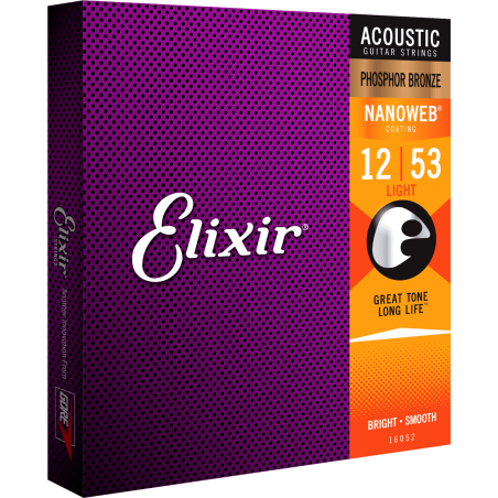 Elixir NANOWEB 80/20 Bronze Custom Light 11-15-22-32-42-52