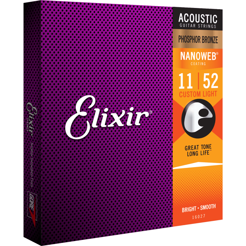 Elixir NANOWEB 80/20 Bronze Custom Light 11-15-22-32-42-52