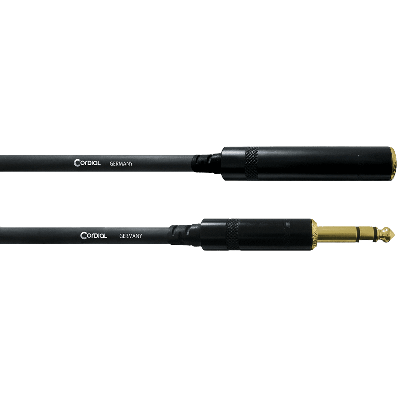 Cordial Rallonge Cable 3m jack stéréo mal/jack f