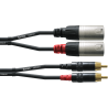 CORDIAL  2 RCA/2 XLR mâle 1.5m