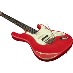 Eko Original Relic Type Strat Aire Relic Fiesta Red