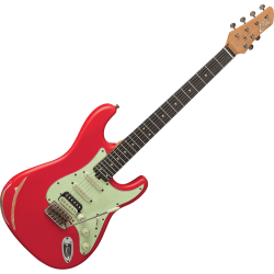 Eko Original Relic Type Strat Aire Relic Fiesta Red