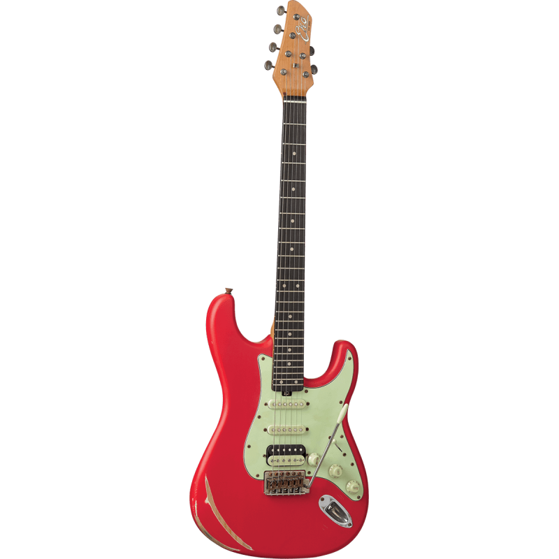 Eko Original Relic Type Strat Aire Relic Fiesta Red