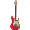 Eko Original Relic Type Strat Aire Relic Fiesta Red