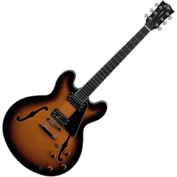 Eko SA350 Tribute Hollowbody double cut Sunburst