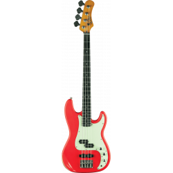 Eko Vintage PJ280V 4 cordes Type P Relic Fiesta Red