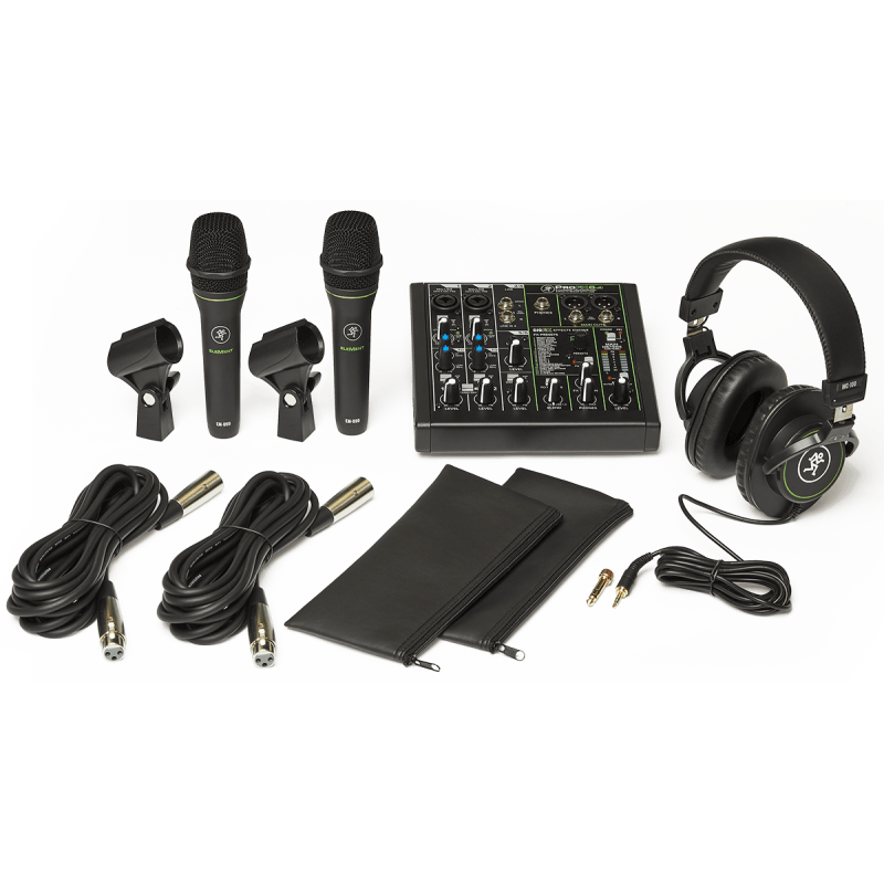 Mackie PERFORMER Bundle Pack ProFx6V3, 2 micros, casque