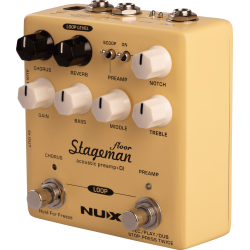 Nux Stageman Floor Préampli acoustique, sortie DI, 3 effets intégrés