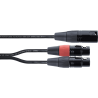 Cordial XLR Male / 2 XLR Femele 30cm