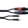 Cordial 2 RCA / 2 XLR Femele 1m