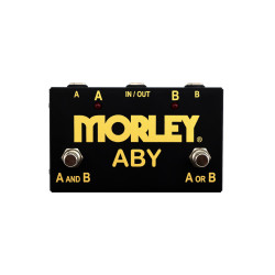 Morley ABY-G Pédale sélecteur d'entrée et combineur Série GOLD noire et dorée
