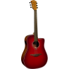 Lâg T-Red Tramontane Dreadnought Cutaway Electro Special Edition Red Burst