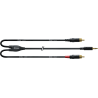 Cordial Mini-Jack / RCA - Mini-J./2 RCA 0.9m
