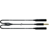 Cordial Jack stéréo M/2 jacks stéréo F 30cm