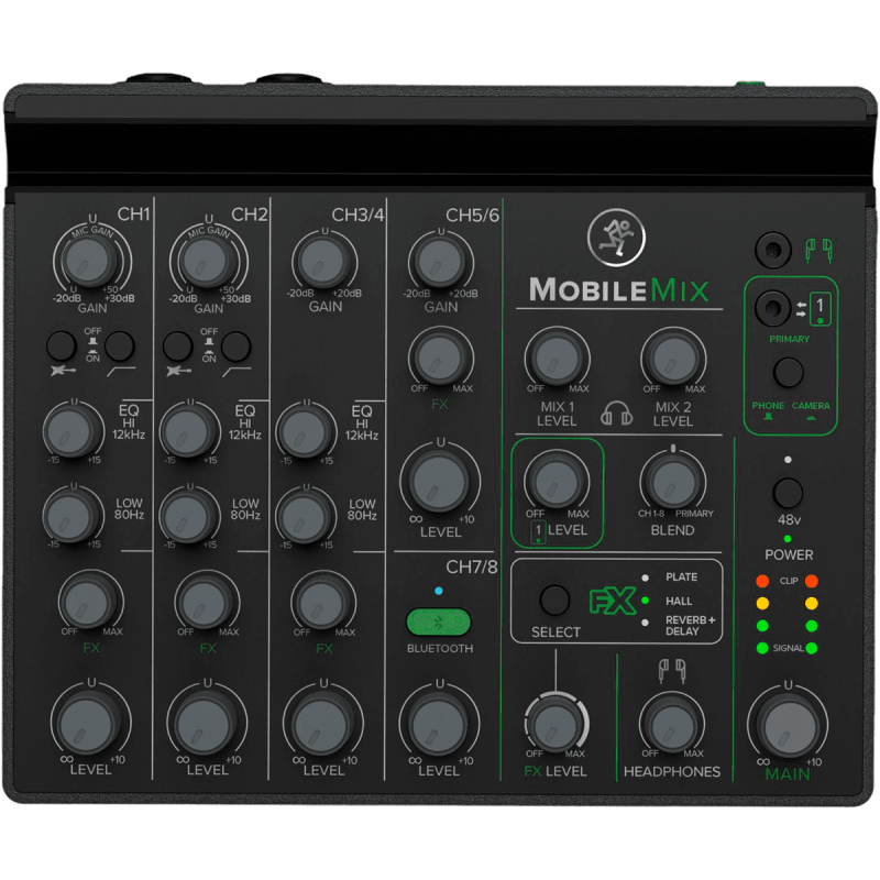 Mackie MOBILE MIX Table de mixage USB 8 canaux + bluetooth + effets
