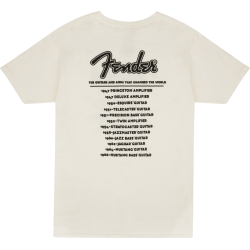 Fender Medium TShirt World Tour Creme
