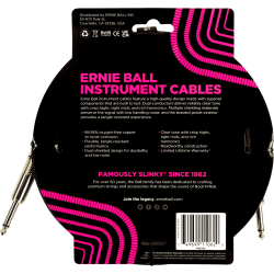 Ernie Ball Câble Jack/jack 3m Gaine Tressee Noir Violet