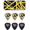 Dunlop EVH Boite de 6 Mediators Black/Yellow 0,60mm