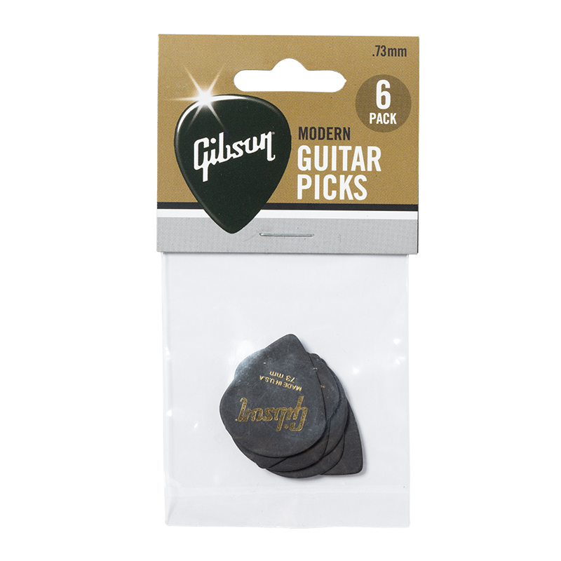 Gibson Pack 6 0,73mm Black Modern Picks