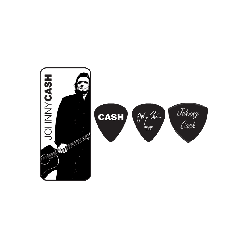 Dunlop Boîte de 6x Mediators Johnny Cash Heavy