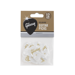Gibson Pack 12 Medium White Pearl Médiators