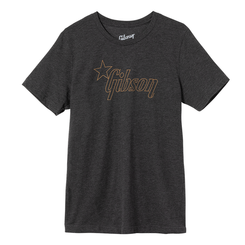 Gibson TShirt Star Logo Charcoal Medium
