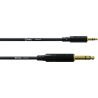 Cordial CFM3WV Mini-Jack / Jack Cable stéréo fiches REAN 3,5 mm / 6,35 mm plaqué or - 3 m