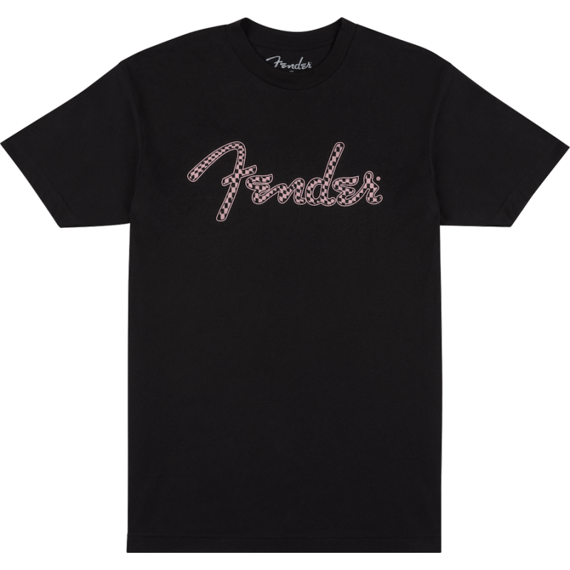 Fender Tshirt XL Motif Damier Ondule Logo Spaghetti